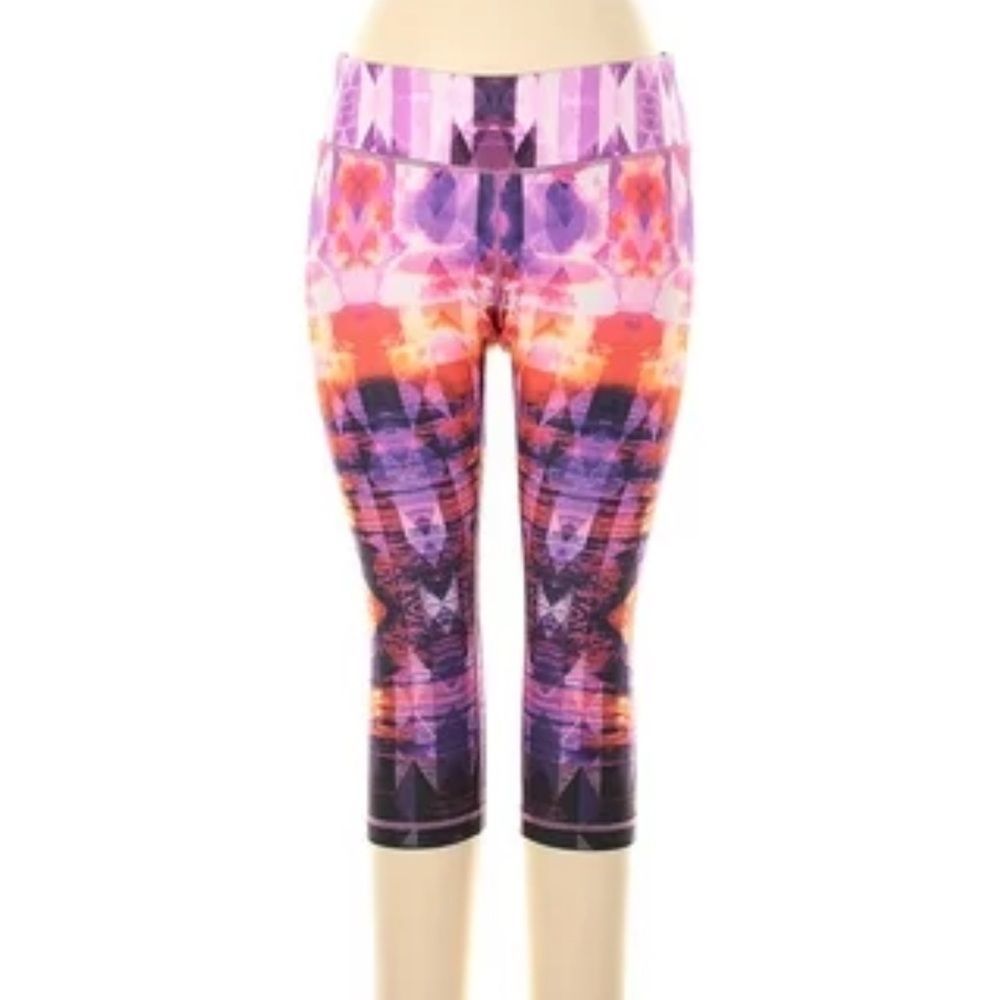 Women’s Reebok Space Oddity Multi Colored Capri Leggings